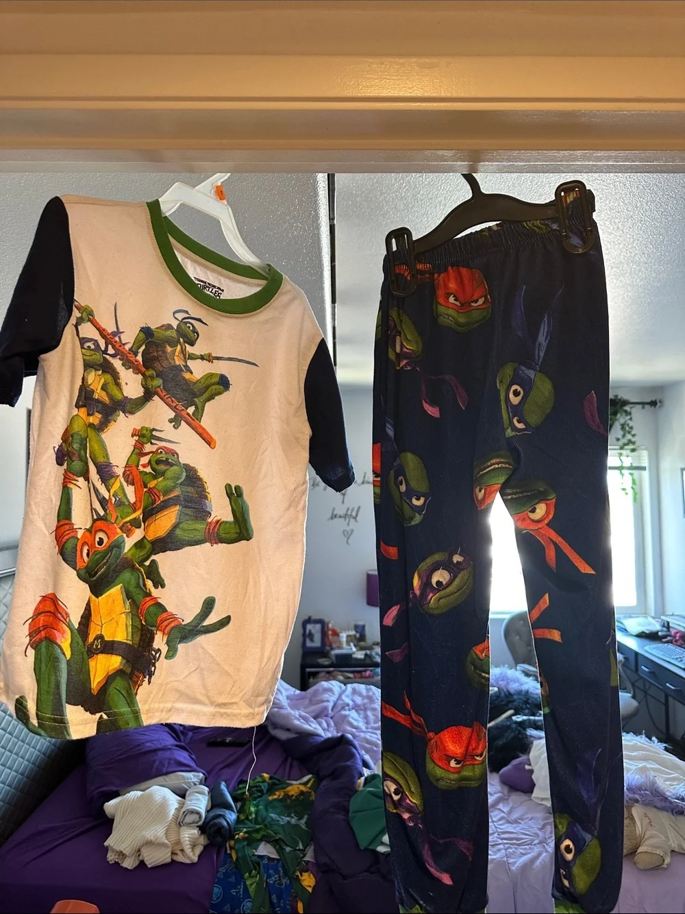 Boys Green & Navy Teenage Mutant Ninja Turtles Pajama Set